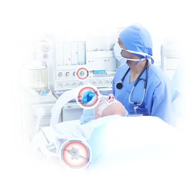Anesthesia Hotspot image of practitioner with patient